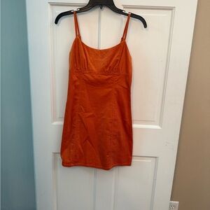 Wild Fable Orange corduroy Women's jumper dress XS